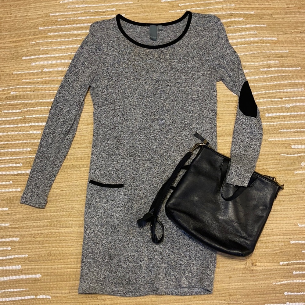 Gray knit dress